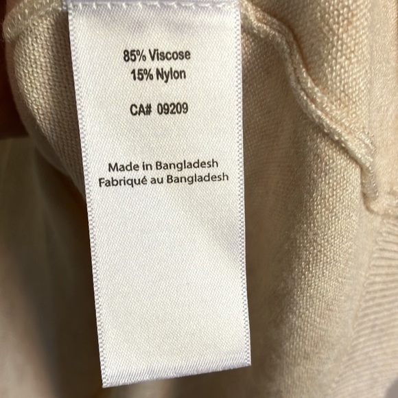 Cleo petites short sleeved knit blouse neutral beige / cream size XL - Picture 8 of 9